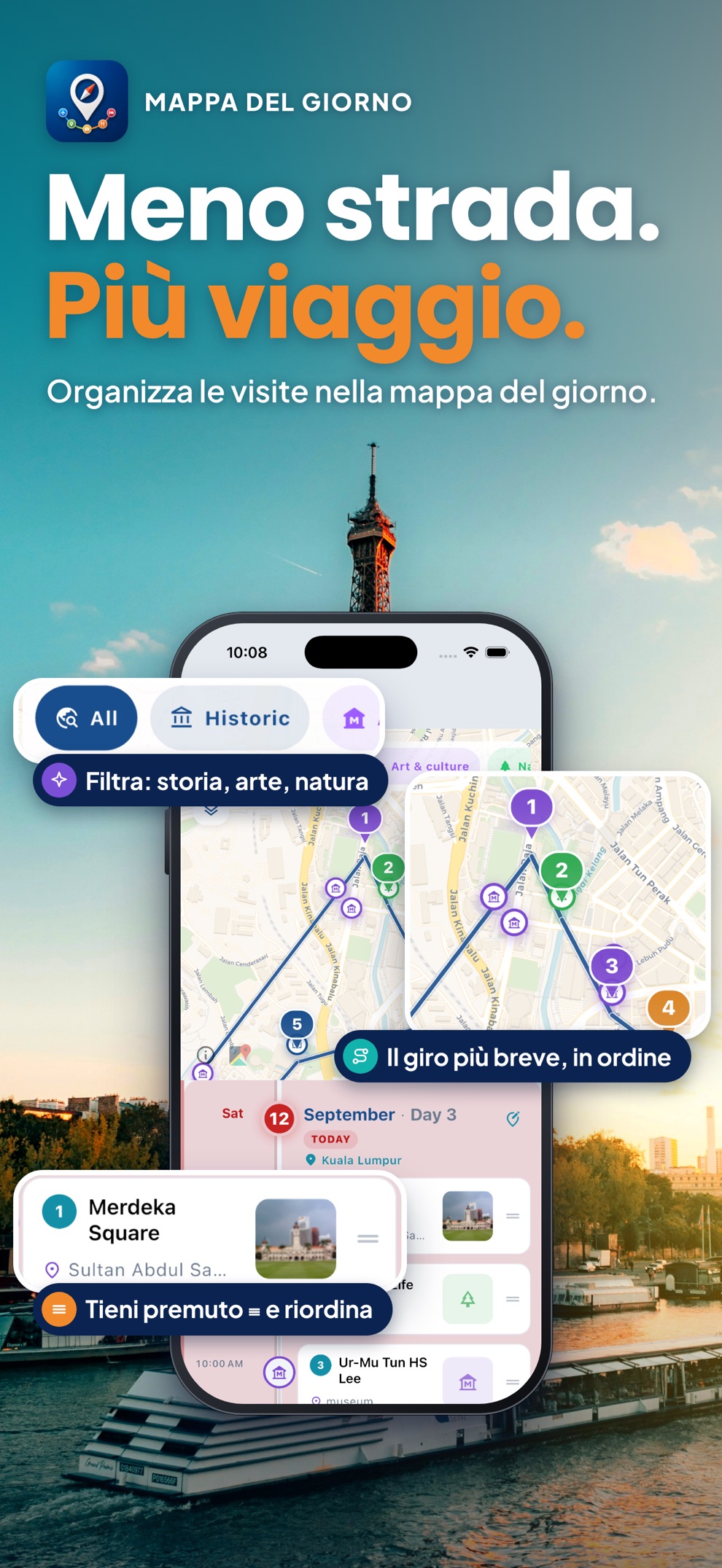 Waynex: mappa del giorno con tappe in ordine e percorso più breve