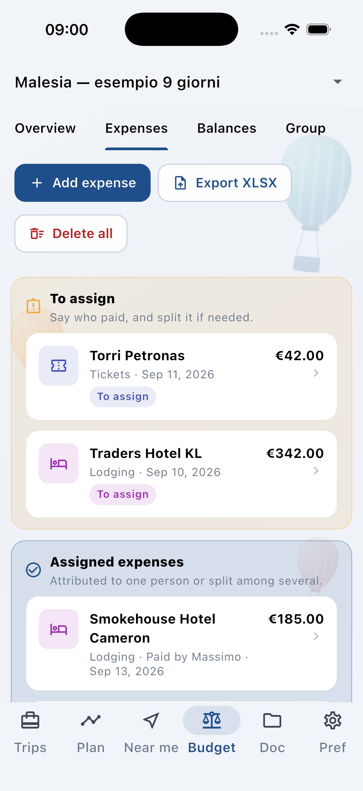 Waynex group expenses